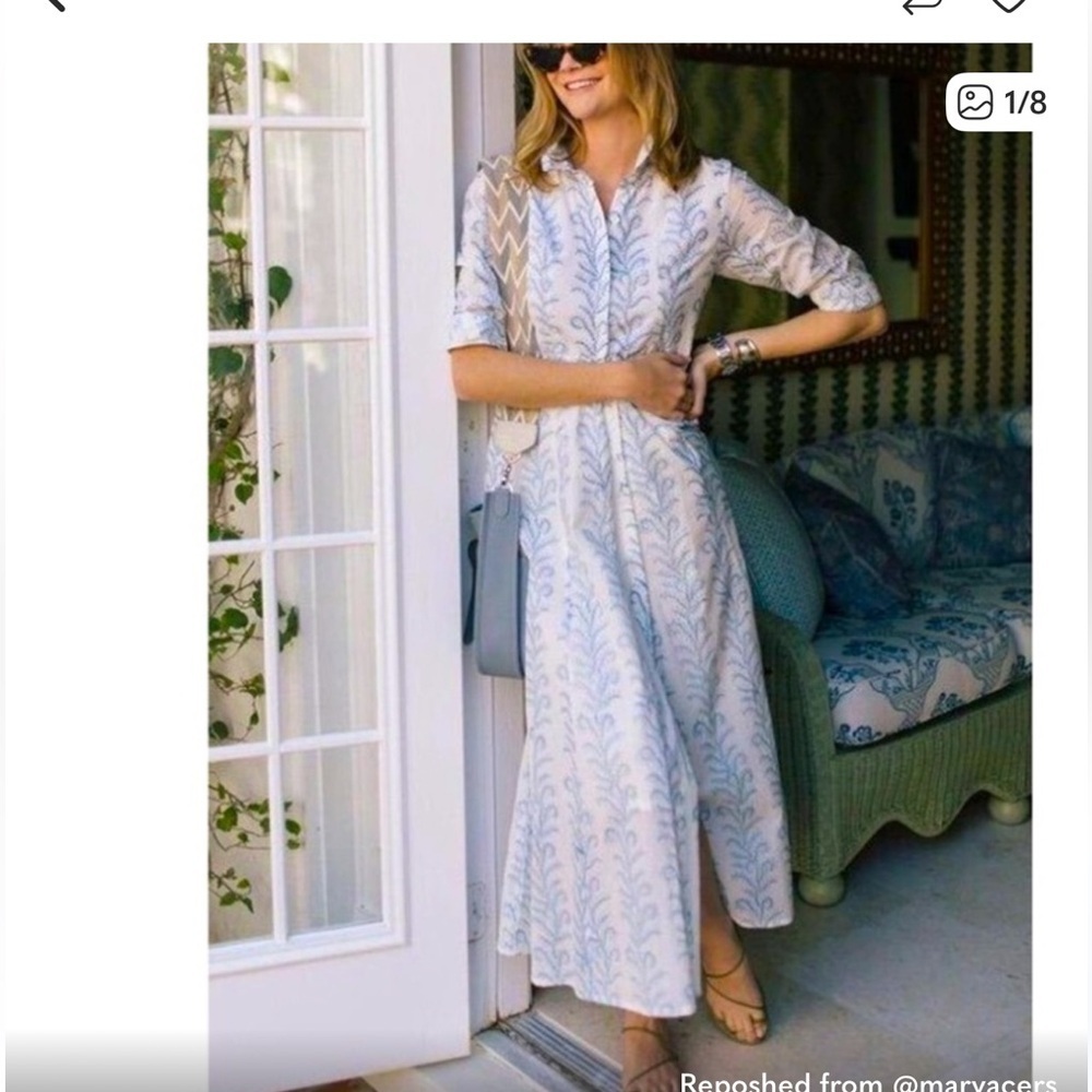 Julia Amory JA Shirt Dress Maxi Button Down